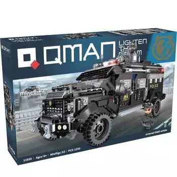Детский блок бронемашины Pang Pang Q-man SWAT, разные цвета, популярные корейские игрушки
