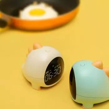 Детский будильник Маленький динозавр Электронные часы Настольные цифровые часы Момент Спальня Украшение Стол и аксессуары Умные часы жёлтый