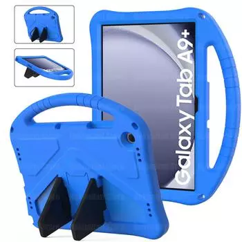 Детский чехол для Samsung Galaxy Tab A9 Plus (11 дюймов) Противоударная подставка с защитой от падений и ручная подставка для Samsung Galaxy Tab A9+ 11.0 A9 Plus (11 Inch) чёрный