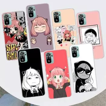 Детский чехол для телефона SPYFAMILY Anya для Xiaomi Redmi Note 10 Pro Max 10S 9 9S 9T 8 8T 11T 11S 11 5G 11E 7 6 5 4X Redmi Note 10S