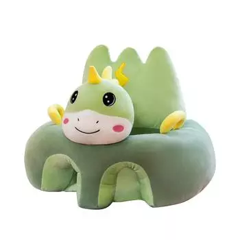 Детский чехол на стул, чехол для дивана в форме милого животного, обучающий чехол на сиденье, плюшевый чехол для игрушек, портативный хлопковый чехол для обучения мультяшному ребенку, без наполнителя, хлопковый чехол на стул One Size