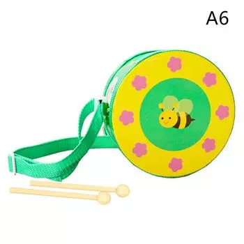 Детский деревянный барабан Ранний развивающий перкуссионный музыкальный инструмент для детей Ударный инструмент Ручной барабан Игрушки