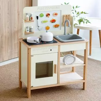 Детский деревянный игровой домик Имитация кухни Готовка Многофункциональный пакет Игрушки Интерактивная развивающая игра