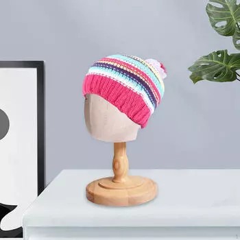 Детский держатель для парика с деревянной основой - модный органайзер для головных уборов для дома и салона красоты 46cm