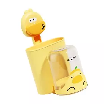 Детский держатель для зубных щеток и стаканчиков для полоскания рта с присоской, полка для хранения, настенный, не требует сверления, подставка для зубных щеток A