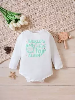 Детский детский комбинезон унисекс с длинными рукавами The World s Cuteest Fajy ALARM (белый) 0-3m белый