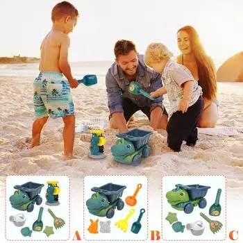 Детский динозавр инженерная машина лопата пляжный игрушечный набор для игр на свежем воздухе для рытья воды песок