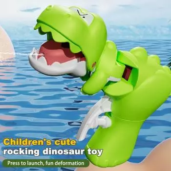 Детский динозавр, водный шутер, игрушка, подвижный рот, качели, пляжный хвост, герметичный, летний газон, открытый сад, динозавр, вода
