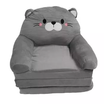 Детский диван, кресло для малышей, плюшевый милый кот, раскладной напольный диван, подушка для сидения, подлокотник, диван-кровать для сна