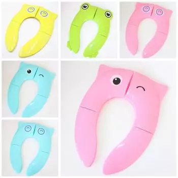 Детский дорожный складной цветной горшок, прокладка для сиденья для малышей, портативный коврик для обучения туалету as the picture