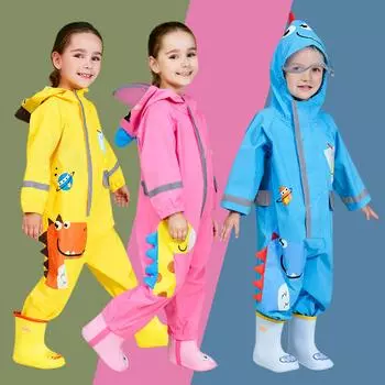 Детский дождевик, детский капюшон, водонепроницаемый комбинезон, дождевик, грязный плащ XL синий