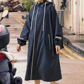 Детский дождевик Куртка Длинная дождевик Верхняя одежда с капюшоном и карманами Пончо Детский дождевик 2XL