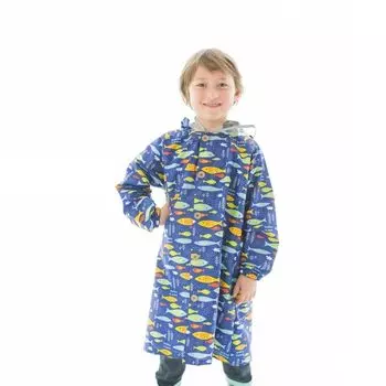 Детский дождевик Ogawa 100 см Kukkahippo Fish В комплекте светоотражающая лента В комплекте сумка для хранения рюкзака В комплекте регулируемая защип, которую можно затянуть