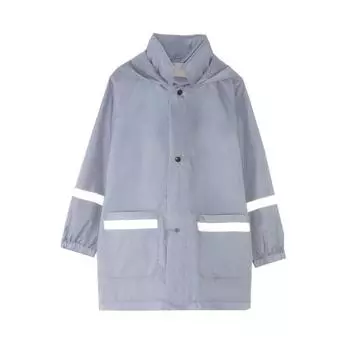 Детский дождевик, водонепроницаемая ветровка с капюшоном и карманами, однобортная, с длинными рукавами, свободная 100cm