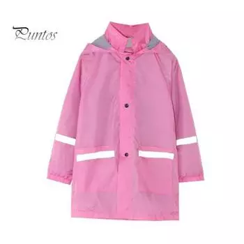 Детский дождевик, водонепроницаемая ветровка с капюшоном и карманами, однобортная, с длинными рукавами, свободная куртка-дождевик для кемпинга и пешего туризма 130cm синий