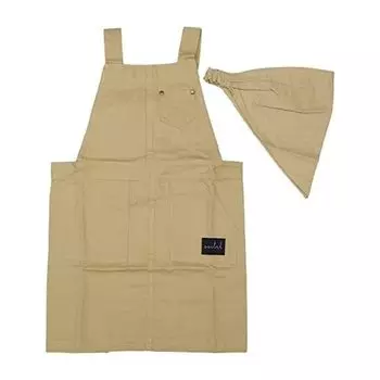 Детский фартук с треугольным платком и ящиком для инструментов Детский фартук M (бежевый) бежевый