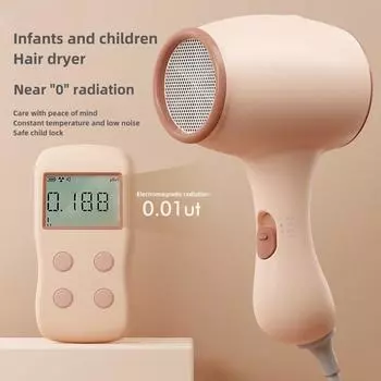 Детский фен Мини Малошумный Постоянная температура 0 Радиация Пукающий Дующий Безопасный Детский Замок Портативный Фен Для Волос EU