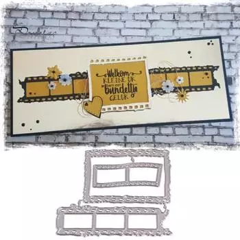 Детский фильм Фильм DIY Тиснение Вырубной штамп Ремесло Трафарет Инструмент для скрапбукинга Форма Декор серебряный