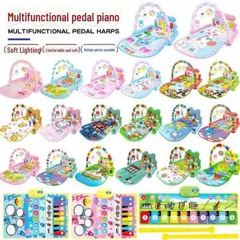 Детский фитнес-матрас с музыкальным игровым ковриком и функциями фортепиано и барабана