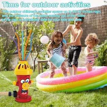 Детский гидрант, спринклерная игрушка, летний открытый сад, задний двор, лужайка, вращающиеся покачивающиеся трубки, гидрант, распылитель воды, игрушка для малышей, подарок для мальчиков и девочек C
