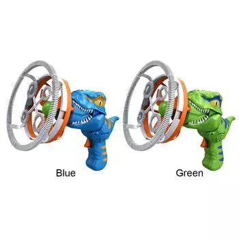 Детский гигантский динозавр, мыльные пузыри, игрушка на батарейках, детский мыльный пистолет, мыльные пузыри, летние игрушки для улицы синий