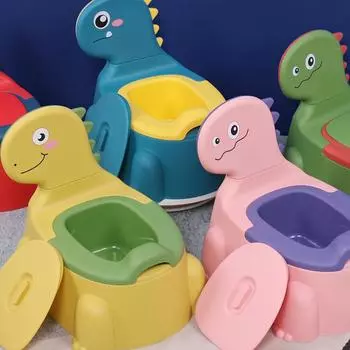 Детский горшок-динозавр, сиденье для унитаза, утолщенное, детский специальный горшок, детские писсуары, туалетные принадлежности для мальчиков и девочек розовый