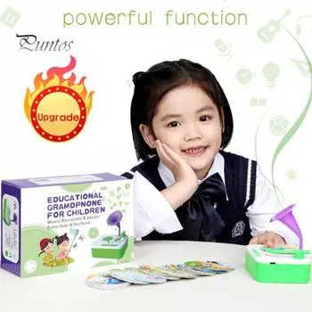 Детский граммофон с 93 карточками для раннего образования детей, музыкальный проигрыватель с историей, магнитофон, музыкальная шкатулка, интерактивная игрушка для рассказывания историй для малышей фиолетовый
