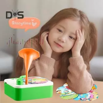 Детский граммофон с 96/181/192 карточками для раннего образования детей, музыкальный проигрыватель, магнитофон, музыкальная шкатулка, интерактивная игрушка для повествования B