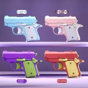 Детский гравитационный пистолет, игрушечный пистолет, 3D мини-модель, игрушечные пули, без огня, резиновый пистолет, мини-нож-редишка, игрушечная модель, детская игрушка 1911 года