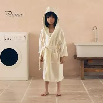 Детский халат с капюшоном и поясом с карманами, толстый, мягкий, впитывающий воду, быстросохнущий, однотонный, для мальчиков и девочек, халат для малышей, пижамы, одежда для сна S розовый