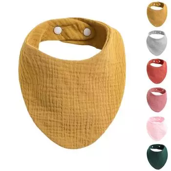 Детский хлопковый однотонный нагрудник с оборками One Size темно-зеленого