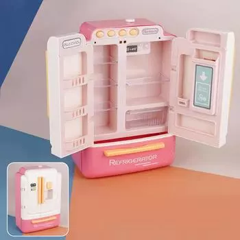 Детский игровой домик Кухня Большой холодильник-морозильник для симуляции Игрушки-спреи Мальчики и девочки Образовательные подарки на день рождения