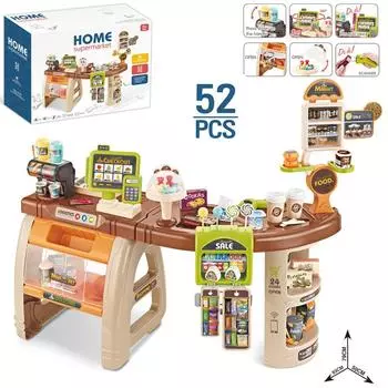 Детский игровой домик Симуляция Доктор Супермаркет Касса Набор Корзина для покупок Комбинация Конфета Торт Игрушка