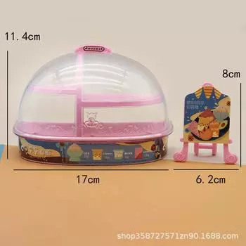 Детский игровой домик Симуляция Мини Розовый Тортовый Шкаф Миниатюрная Модель Игрушка Кукольный Домик Кухня Маленькое Украшение Игрушка