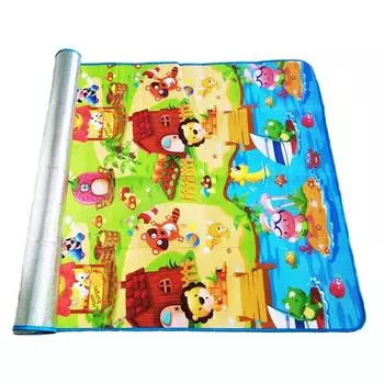 Детский игровой коврик 180x120x0,3 см, детский коврик для ползания, игрушки для детей, игровая активность, тренажерный зал, водонепроницаемый коврик, мягкий пол для улицы и дома 180X120X0.3CM