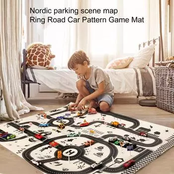 Детский игровой коврик без запаха, нескользящий, практичный, отличный, дорожная карта для городской парковки, детский игровой коврик для детского сада A