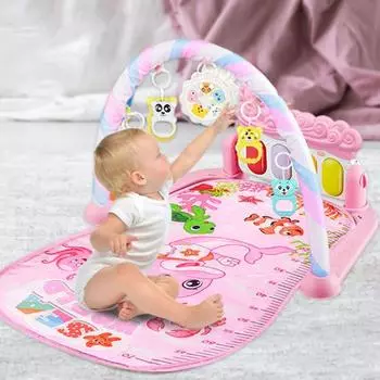 Детский игровой коврик для спортзала с мягким освещением, милое одеяло для малышей с принтом дельфина, дышащее с зеркалом