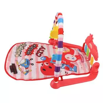 Детский игровой коврик с пианино для ног, музыкальный обучающий коврик для ползания и игр на животе, с зеркалом и погремушкой