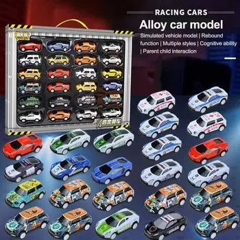 Детский игрушечный автомобиль с ящиком для хранения карты, забавная реалистичная карманная модель для малышей, мини-гоночный автомобиль из сплава, подарок на день рождения для мальчиков