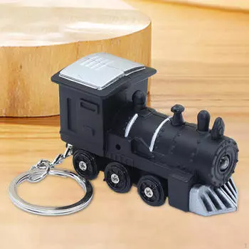 Детский игрушечный брелок для ключей с поездом, подвеска, светодиодные звуки, мини-брелок с подвеской для чёрный