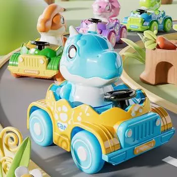 Детский игрушечный динозавр, игрушечный динозавр, инерционный привод, съемный гоночный автомобиль для детей от 0 до 3 лет, для мальчиков и девочек, развивающий игрушечный динозавр из мультфильма зелёный