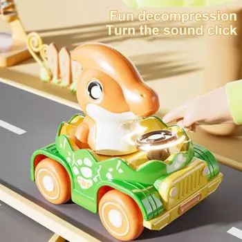 Детский игрушечный динозавр, игрушечный динозавр, инерционный привод, съемный гоночный автомобиль для детей от 0 до 3 лет, для мальчиков и девочек, развивающий игрушечный динозавр из мультфильма зелёный