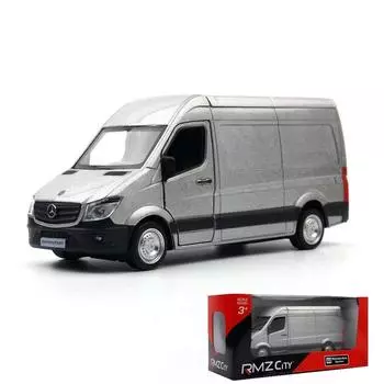 Детский игрушечный фургон Mercedes-Benz Sprinter MPV RMZ City 1/36:36 литых миниатюрных моделей автомобилей с откидным механизмом для коллекции подарков для детей серебряный