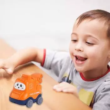 Детский игрушечный грузовик без батареи, автобус, погрузчик, симпатичный фрикционный автомобиль, тянущий назад C