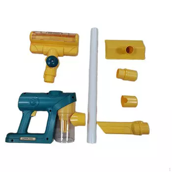 Детский игрушечный пылесос для занятий по ведению домашнего хозяйства и уборке зелёный