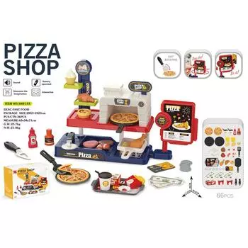 Детский имитированный набор еды Суши Пицца Прилавок супермаркета Считывание карты Кассир Покупки Барбекю Игрушки для детского игрового домика