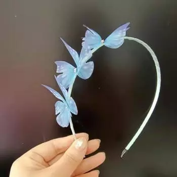 Детский искусственный головной убор в виде бабочки, повязка на голову, тканевая, для девочек, милая заколка для волос, для учениц начальной школы, детские аксессуары для волос