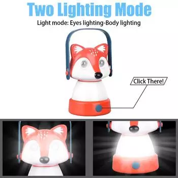 Детский исследовательский налобный фонарь, симпатичный светодиодный фонарь в форме лисы-енота, тип C, перезаряжаемый, многофункциональный, портативный, водонепроницаемый Headlamp A