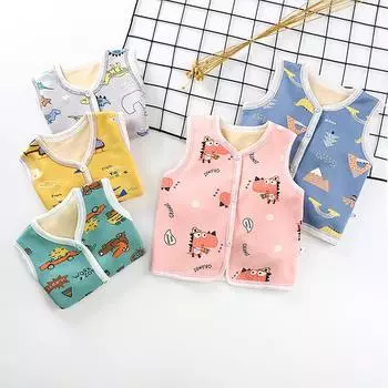 Детский кашемировый жилет, осенне-зимний теплый кардиган, жилет для мальчиков и девочек 73CM