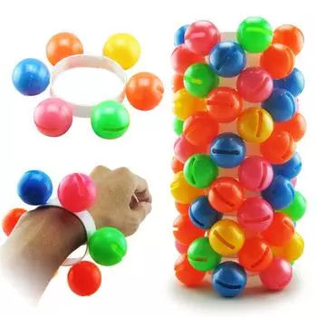 Детский колокольчик для рук и ног, детский сад, танцевальная погремушка, пластиковая игрушка разноцветный